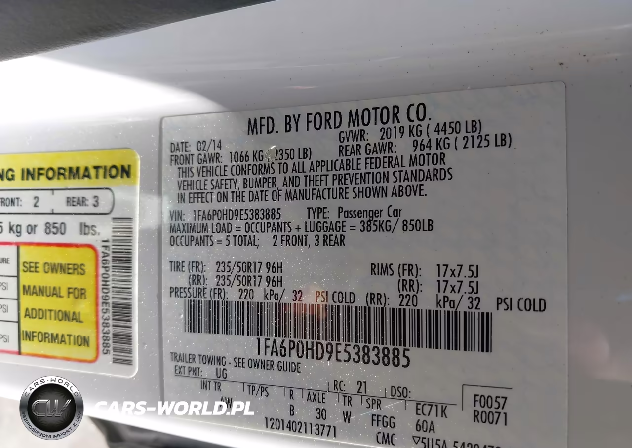 2014 Ford Fusion Se VIN:1FA6P0HD9E5383885 - 9
