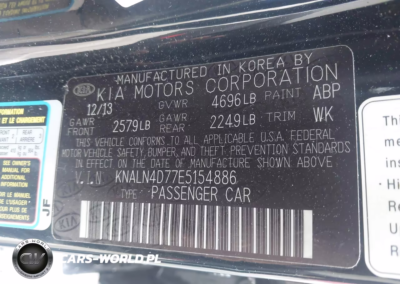 2014 Kia Cadenza Limited VIN:KNALN4D77E5154886 - 9