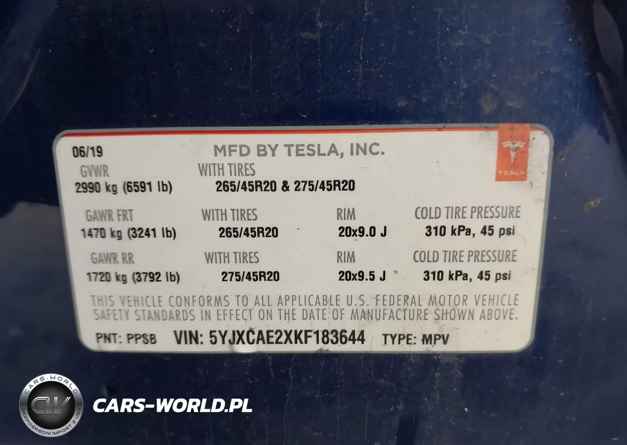 2019 Tesla Model X 100D-75D-Long Range VIN:5YJXCAE2XKF183644 - 9
