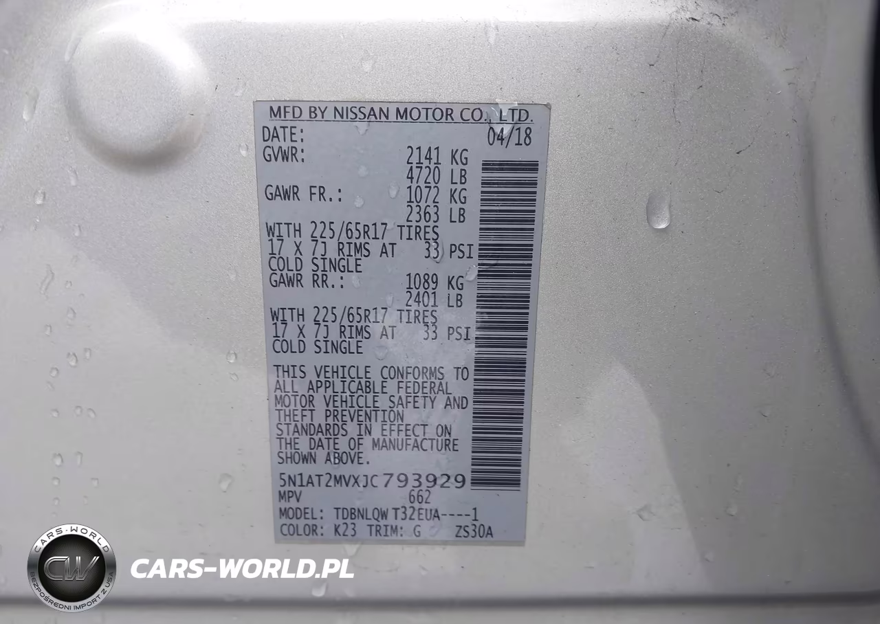 2018 Nissan Rogue Sv VIN:5N1AT2MVXJC793929 - 9