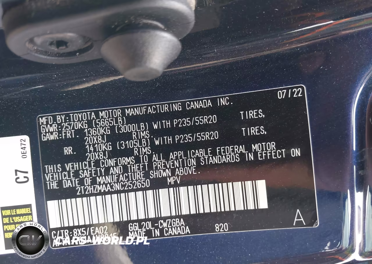 2022 Lexus Rx 350 VIN:2T2HZMAA3NC252650 - 9