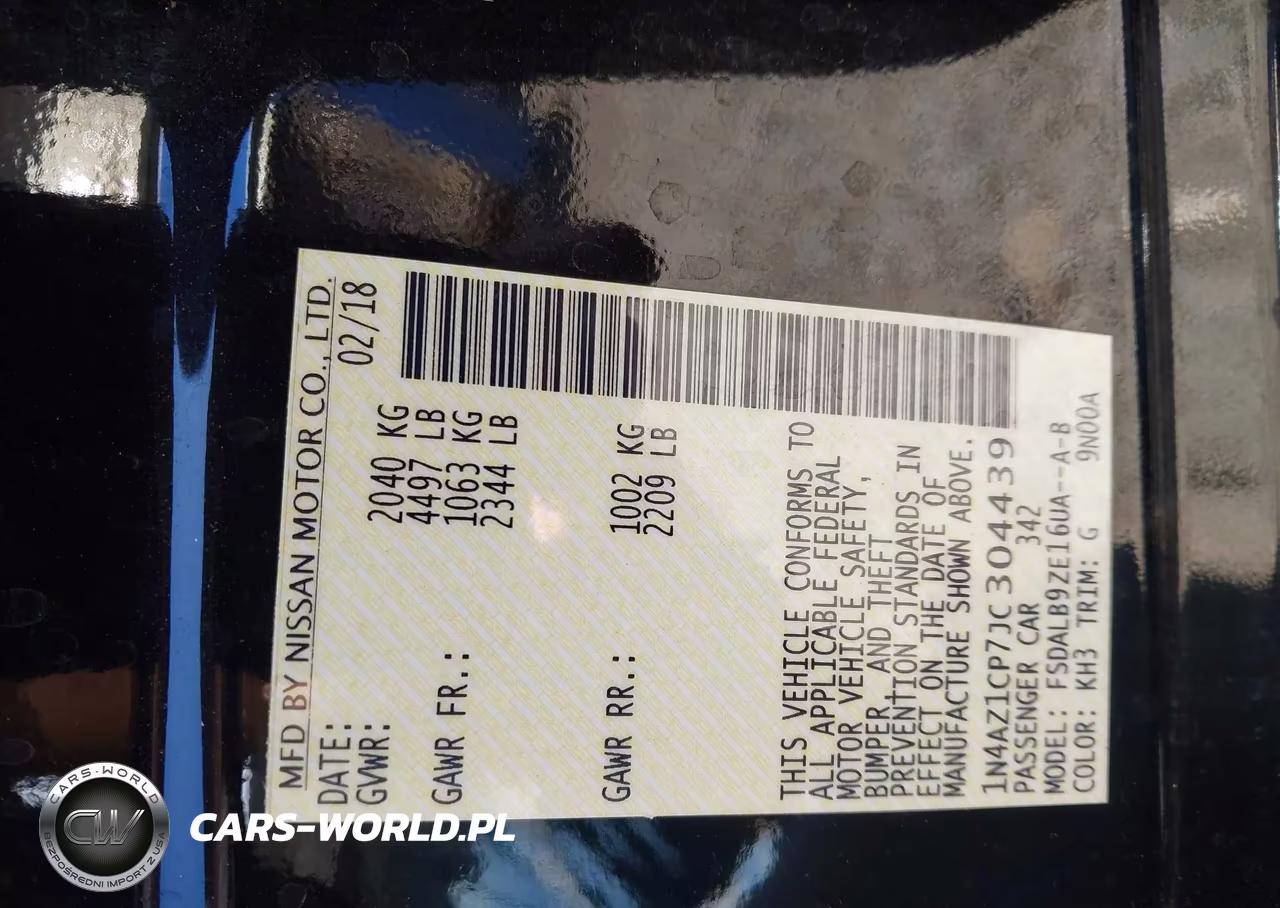 2018 Nissan Leaf S VIN:1N4AZ1CP7JC304439 - 9