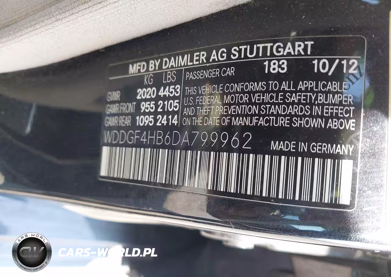 2013 Mercedes-Benz C 250 Sport VIN:WDDGF4HB6DA799962 - 9