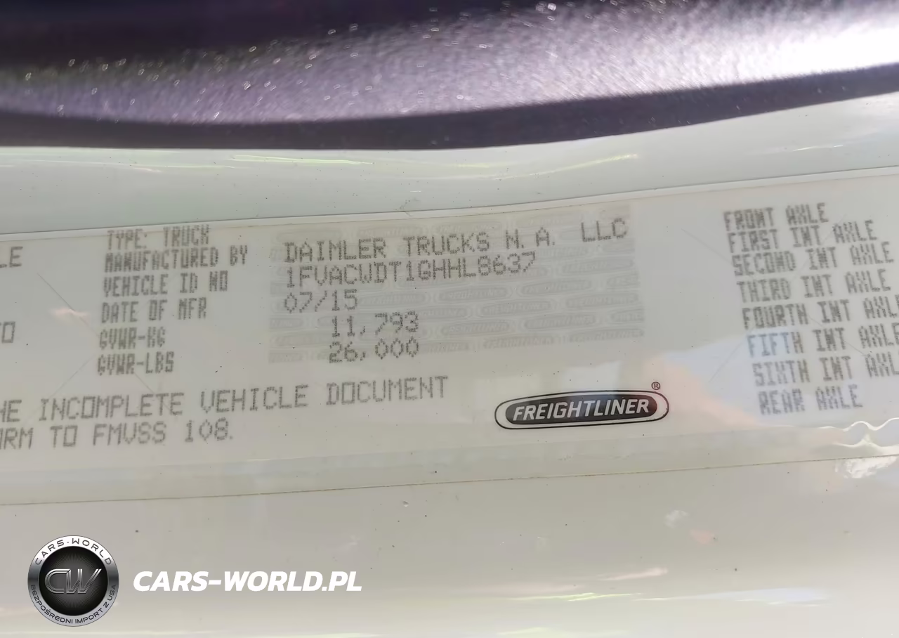 2016 Freightliner M2 106 Medium Duty VIN:1FVACWDT1GHHL8637 - 9