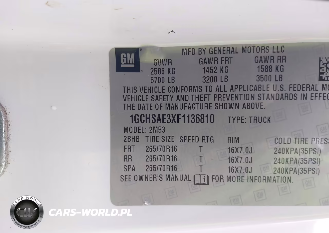 2015 Chevrolet Colorado Wt VIN:1GCHSAE3XF1136810 - 9