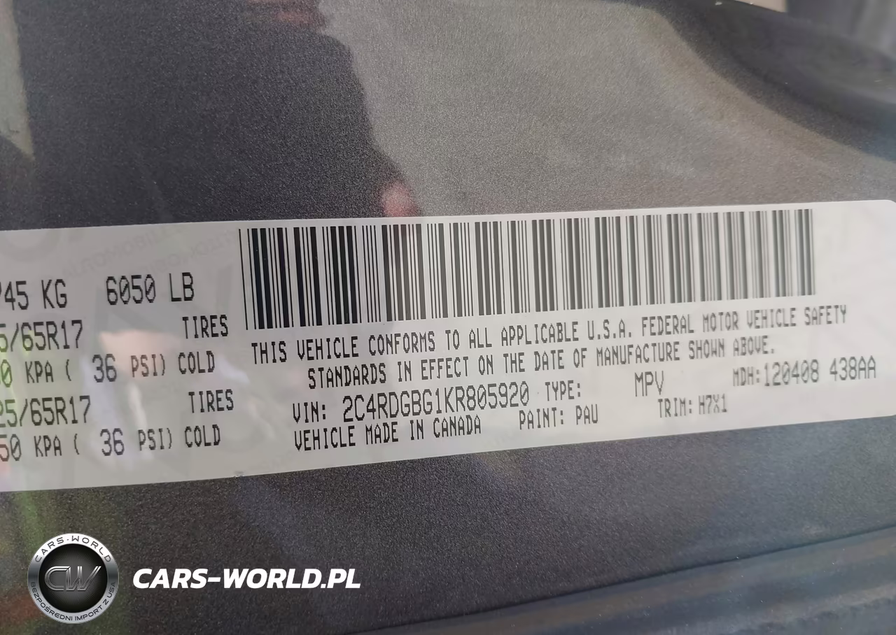 2019 Dodge Grand Caravan Se VIN:2C4RDGBG1KR805920 - 9