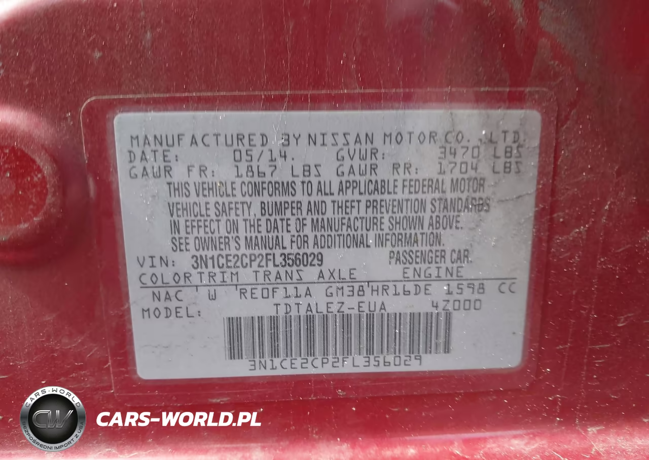 2015 Nissan Versa Note Sl VIN:3N1CE2CP2FL356029 - 9