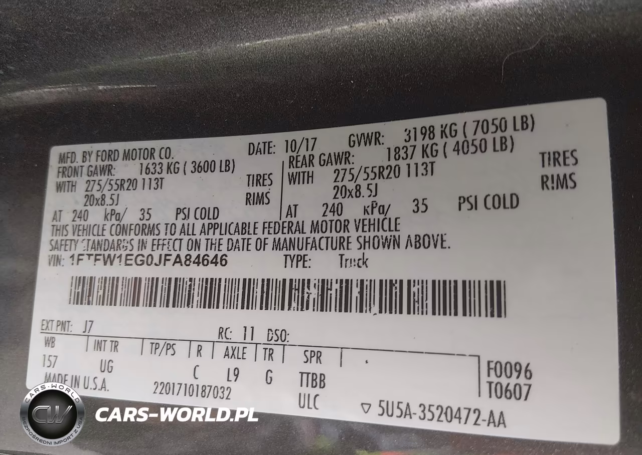 2018 Ford F-150 Xlt VIN:1FTFW1EG0JFA84646 - 9