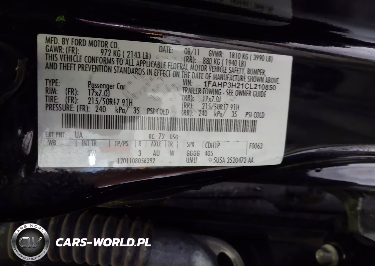 2012 Ford Focus Sel VIN:1FAHP3H21CL210850 - 9