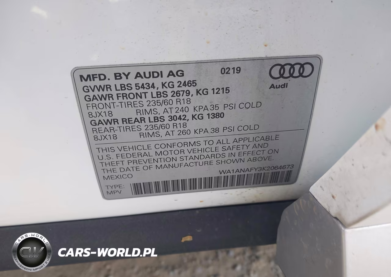 2019 Audi Q5 45 Premium VIN:WA1ANAFY3K2064673 - 9