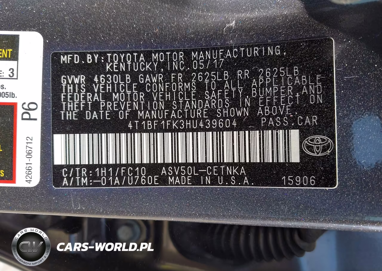 2017 Toyota Camry Le VIN:4T1BF1FK3HU439604 - 9