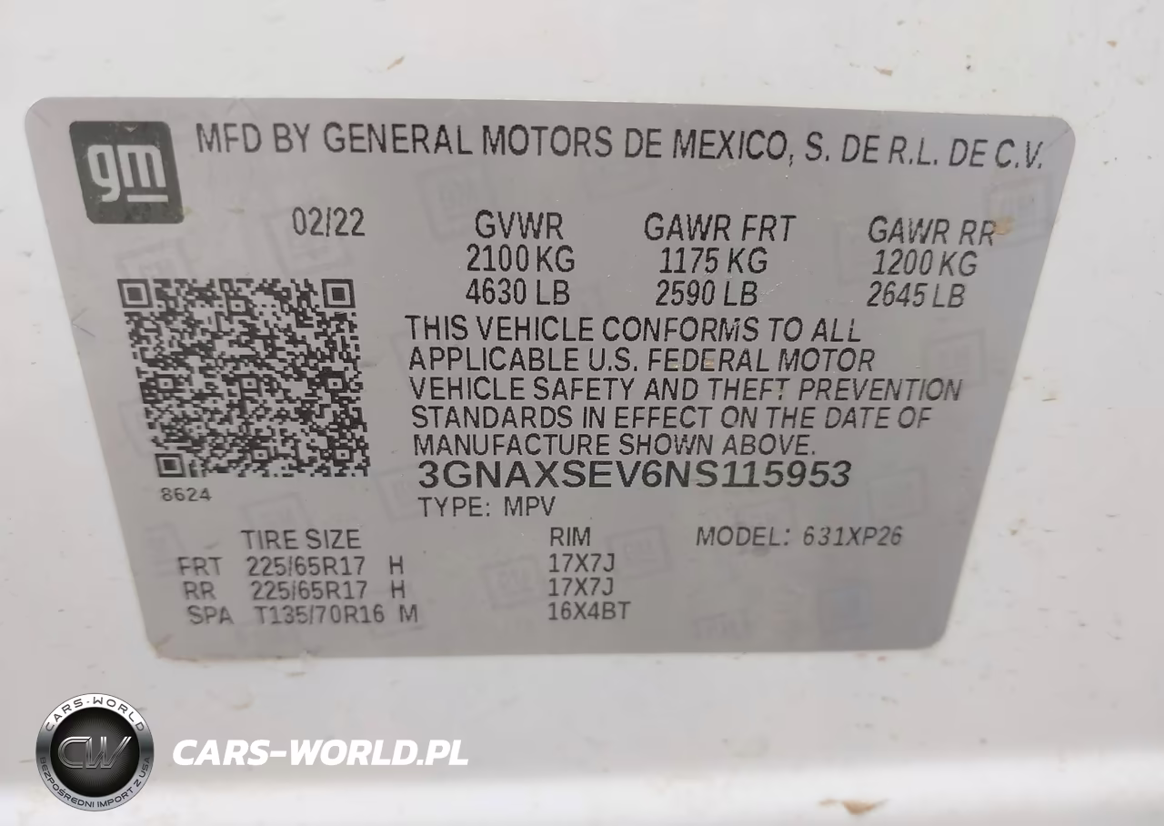 2022 Chevrolet Equinox Awd Ls VIN:3GNAXSEV6NS115953 - 9