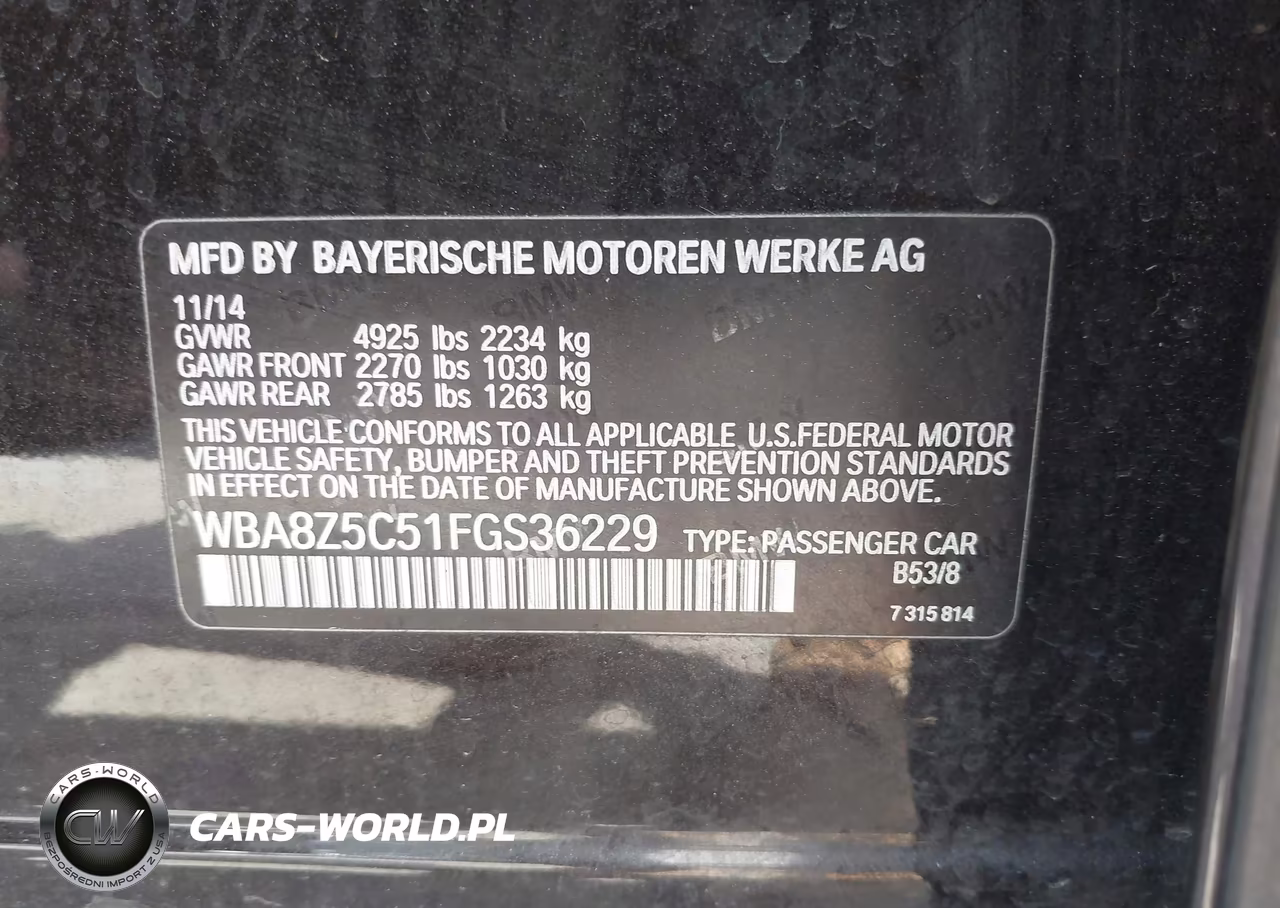 2015 BMW 328I Gran Turismo xDrive VIN:WBA8Z5C51FGS36229 - 9
