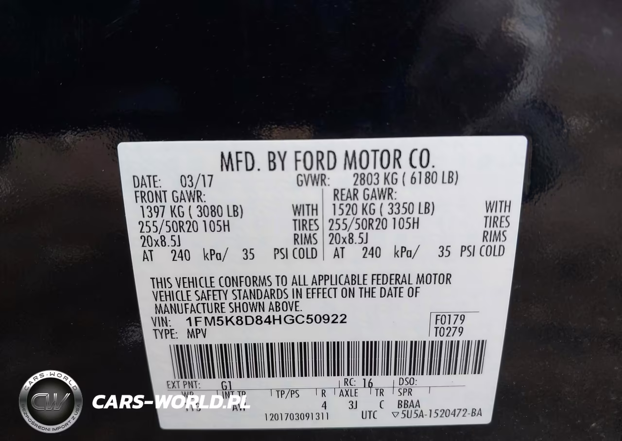 2017 Ford Explorer Xlt VIN:1FM5K8D84HGC50922 - 9