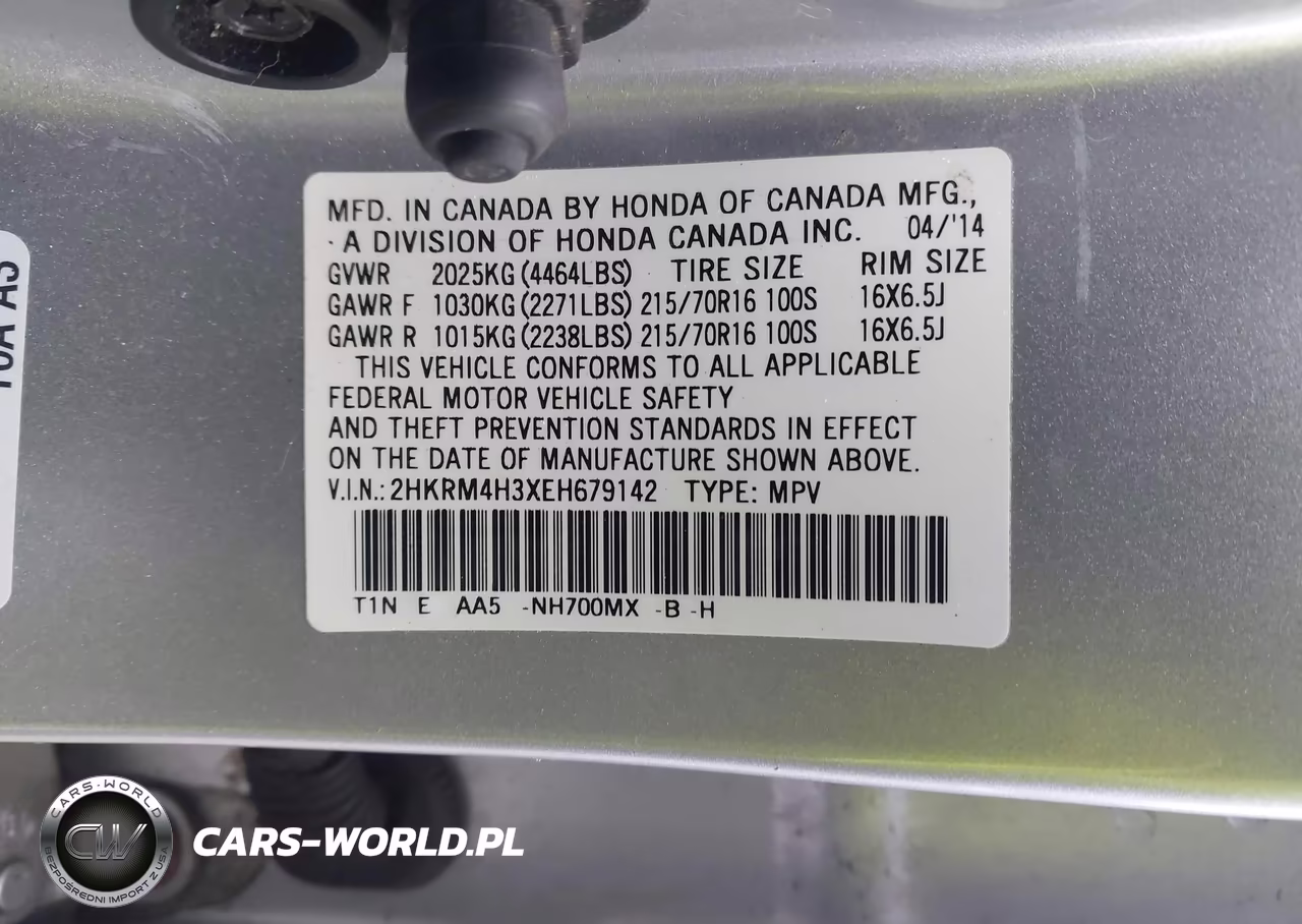2014 Honda Cr-V Lx VIN:2HKRM4H3XEH679142 - 9