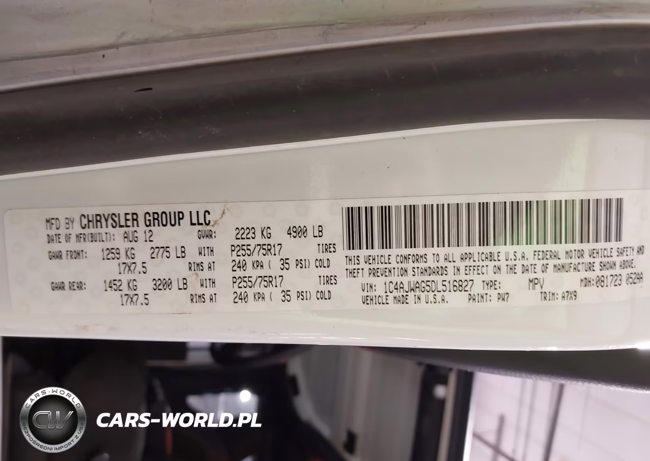 2013 Jeep Wrangler Sport VIN:1C4AJWAG5DL516827 - 9