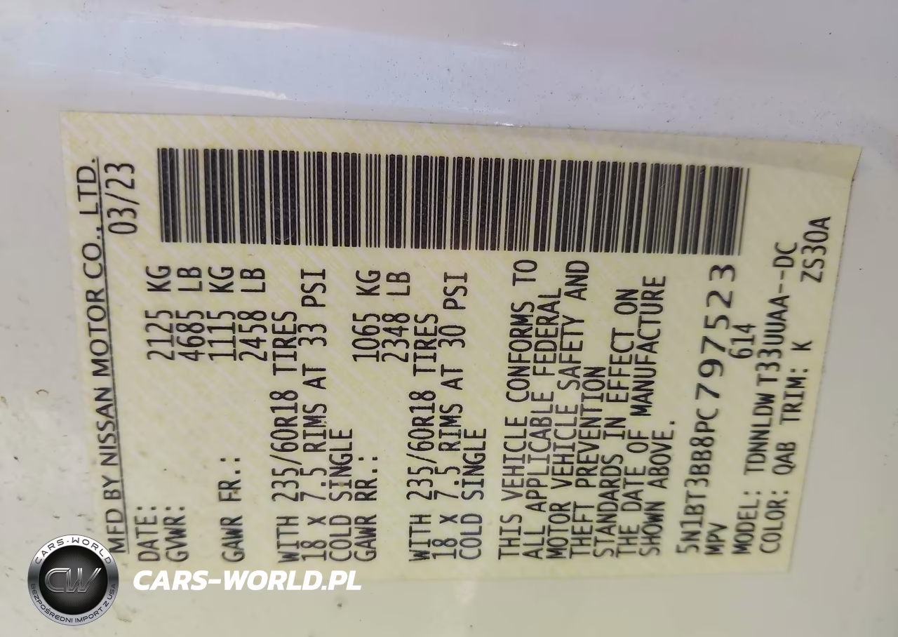 2023 Nissan Rogue Sv Intelligent Awd VIN:5N1BT3BB8PC797523 - 9