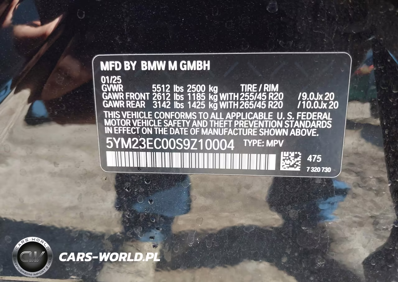 2025 BMW X4 M VIN:5YM23EC00S9Z10004 - 9