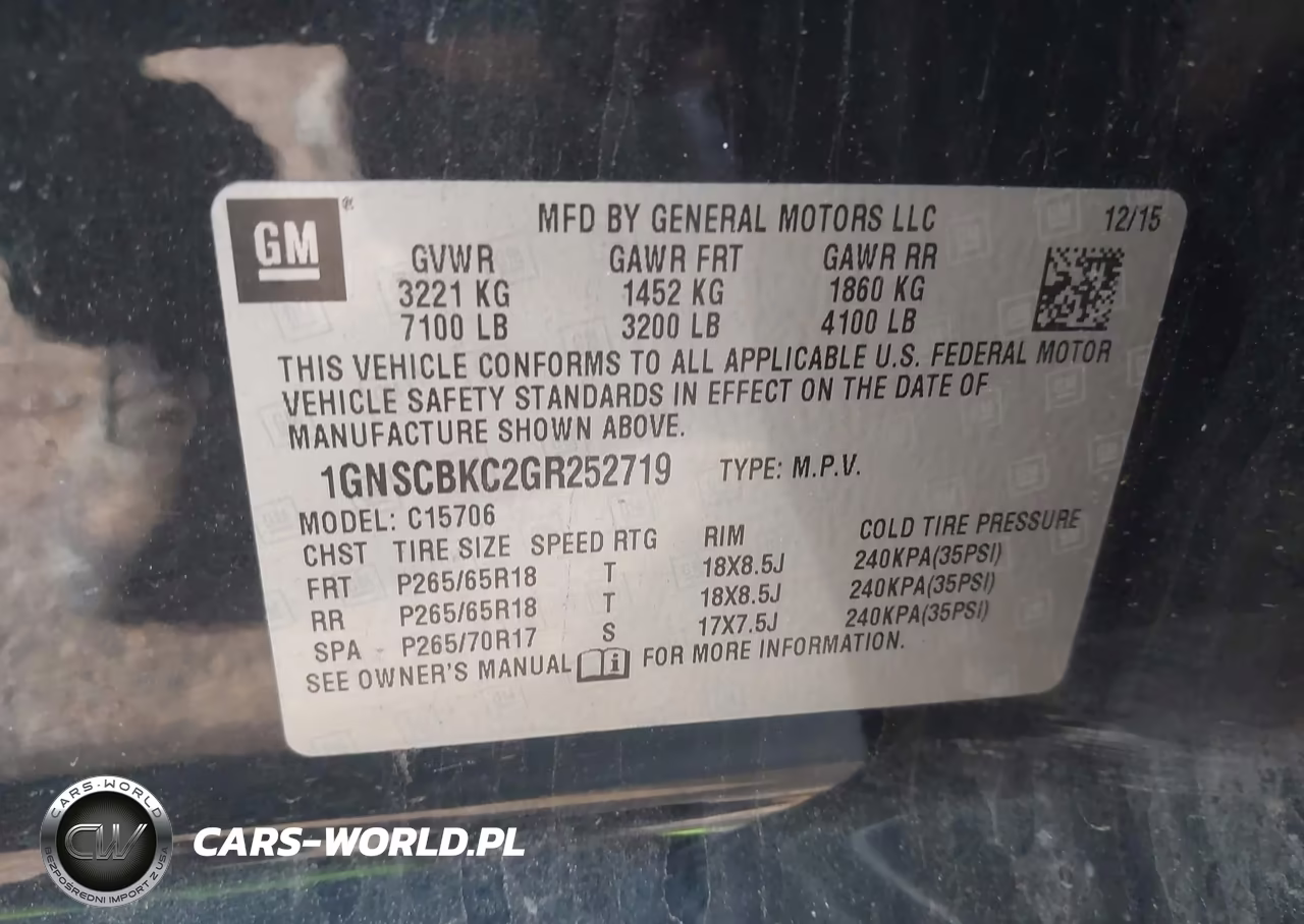 2016 Chevrolet Tahoe Lt VIN:1GNSCBKC2GR252719 - 9