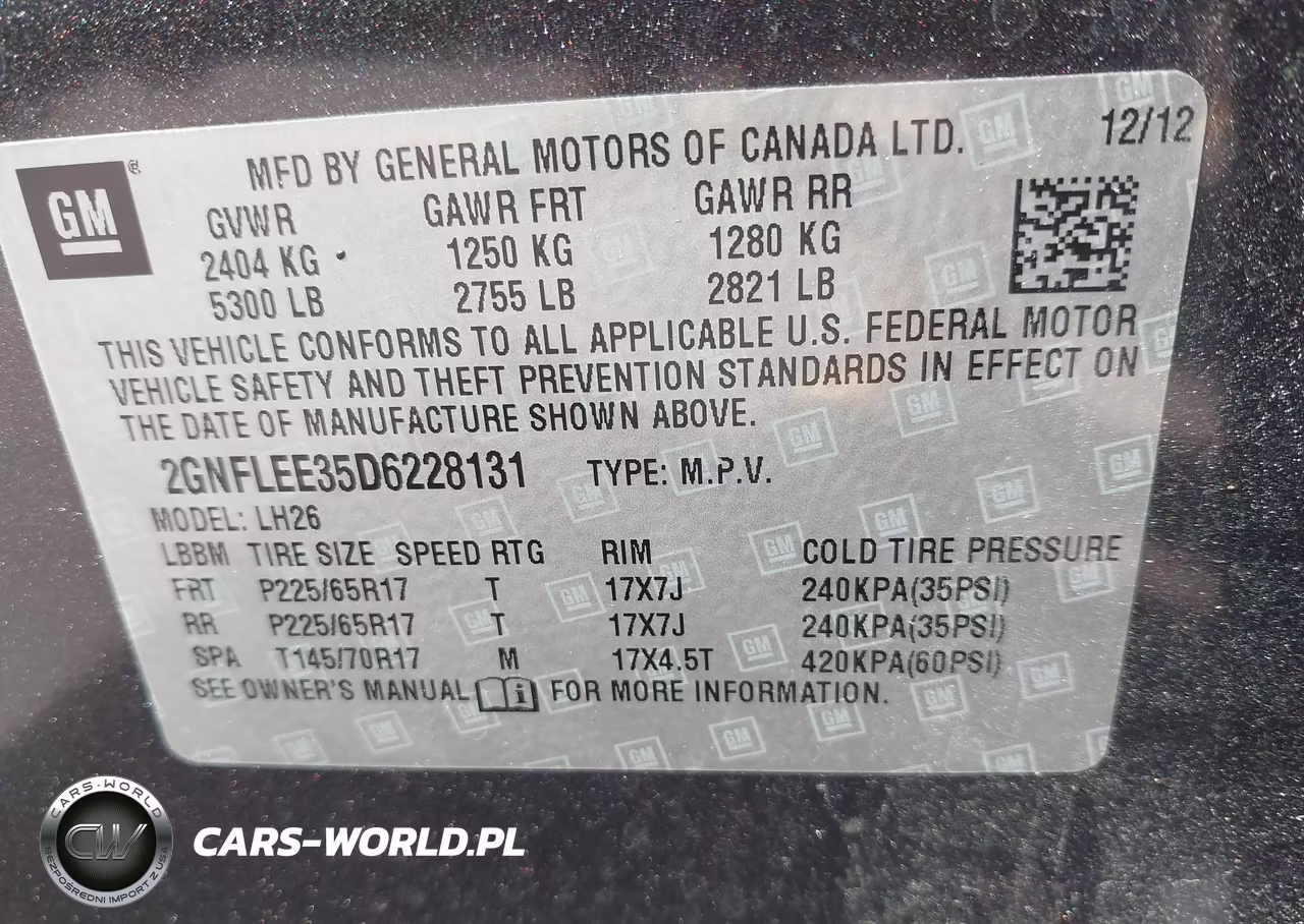 2013 Chevrolet Equinox 1Lt VIN:2GNFLEE35D6228131 - 9