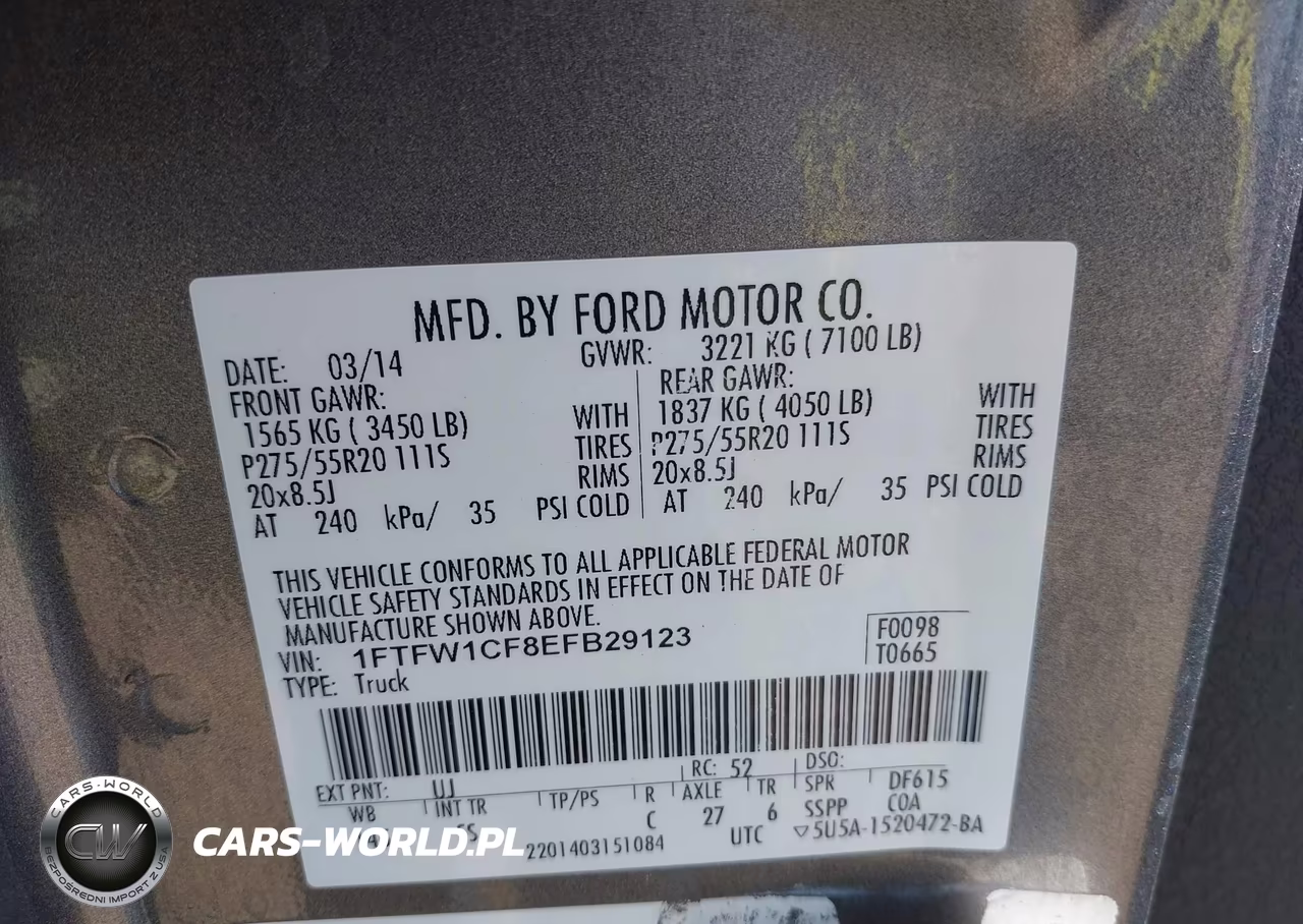 2014 Ford F-150 Stx VIN:1FTFW1CF8EFB29123 - 9