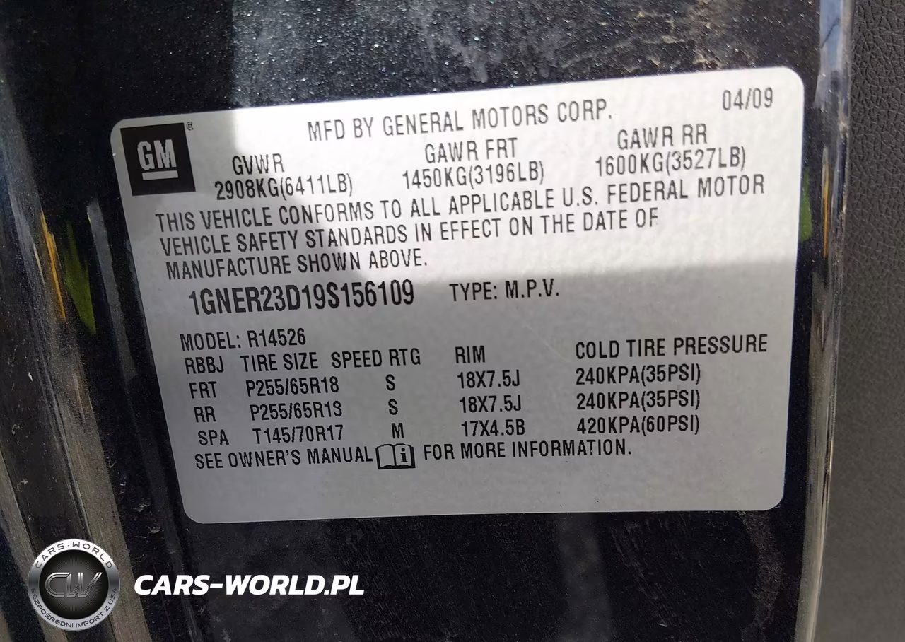 2009 Chevrolet Traverse Lt VIN:1GNER23D19S156109 - 9