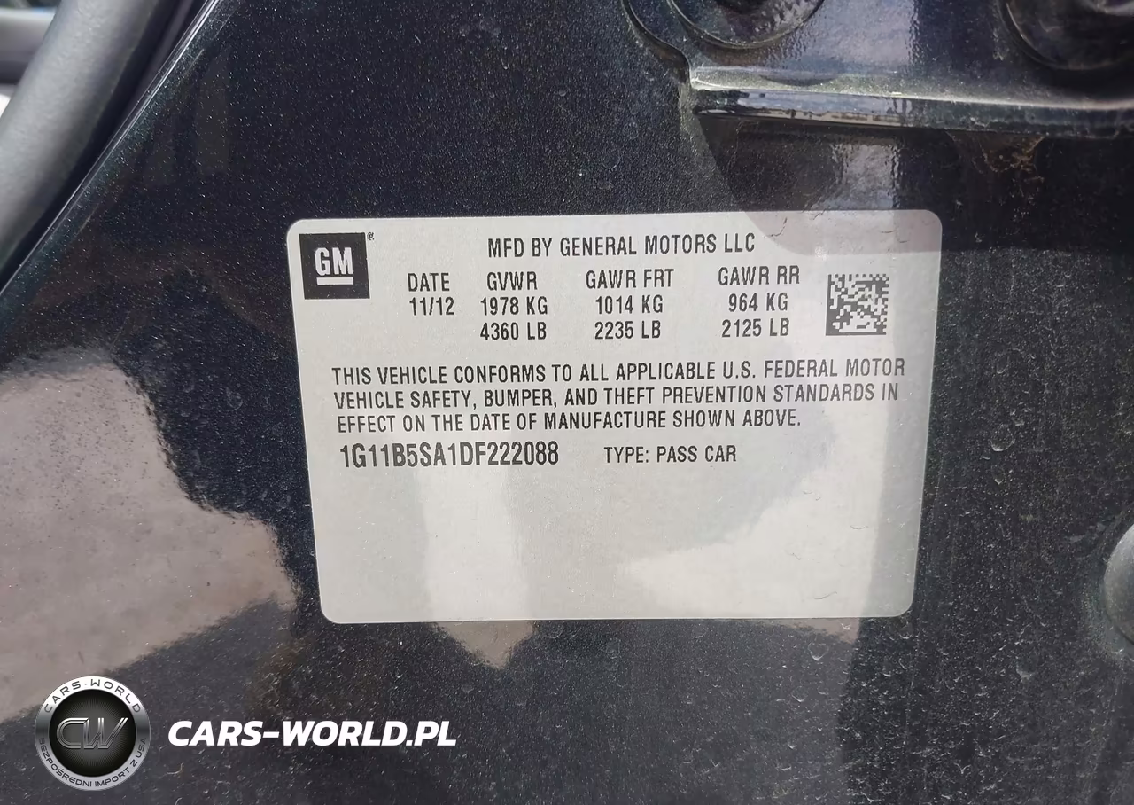 2013 Chevrolet Malibu 1Ls VIN:1G11B5SA1DF222088 - 9