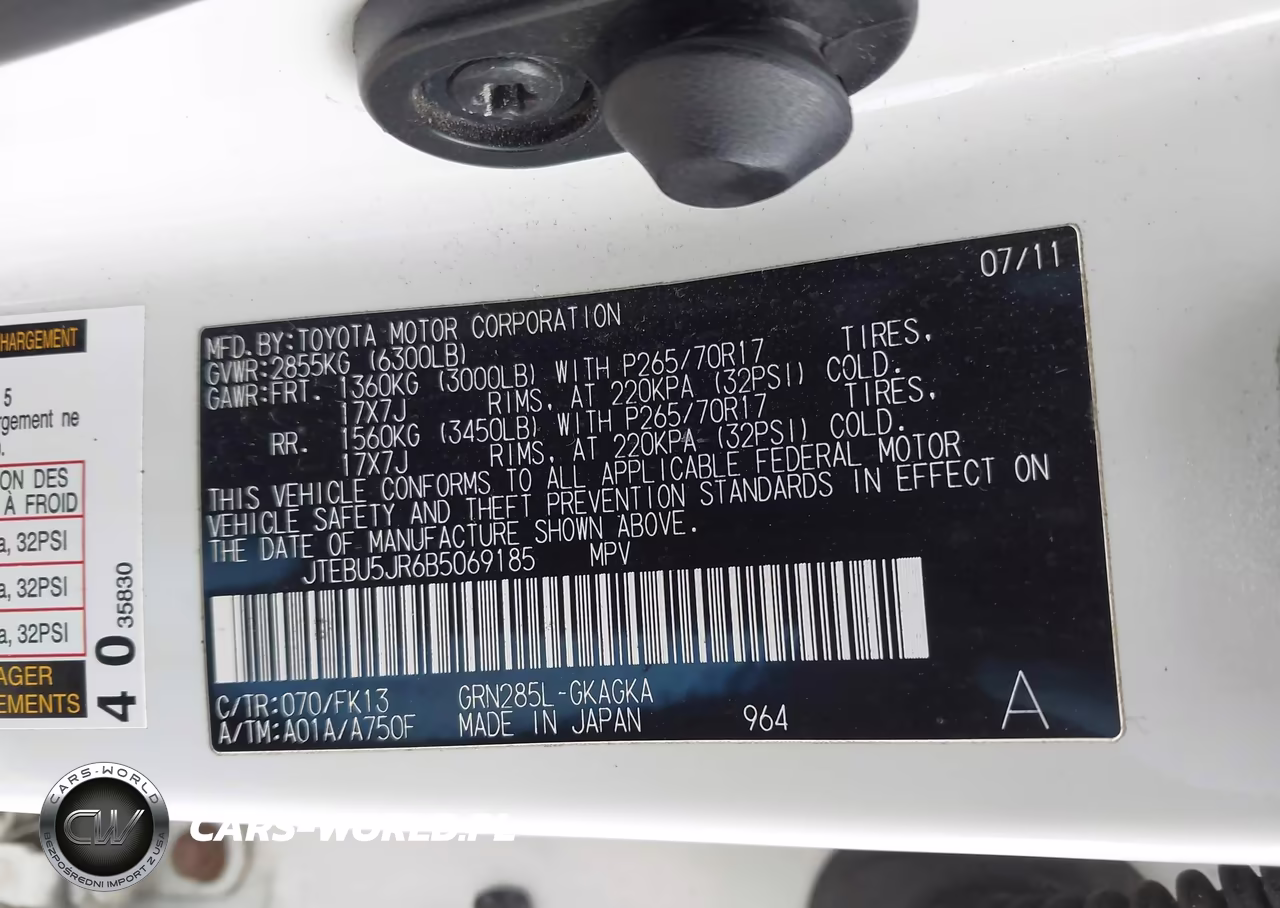 2011 Toyota 4Runner Sr5 V6 VIN:JTEBU5JR6B5069185 - 9