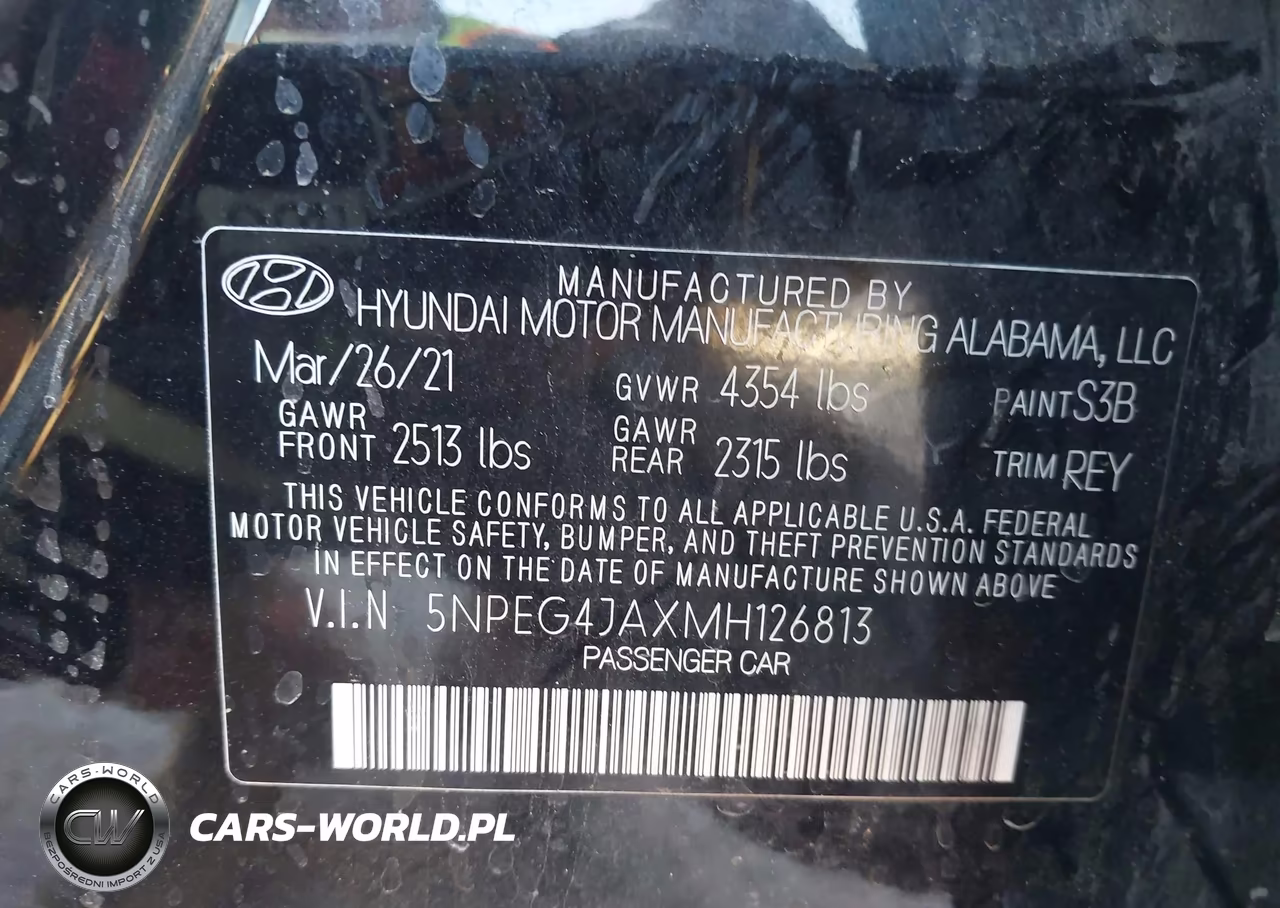 2021 Hyundai Sonata Se VIN:5NPEG4JAXMH126813 - 9