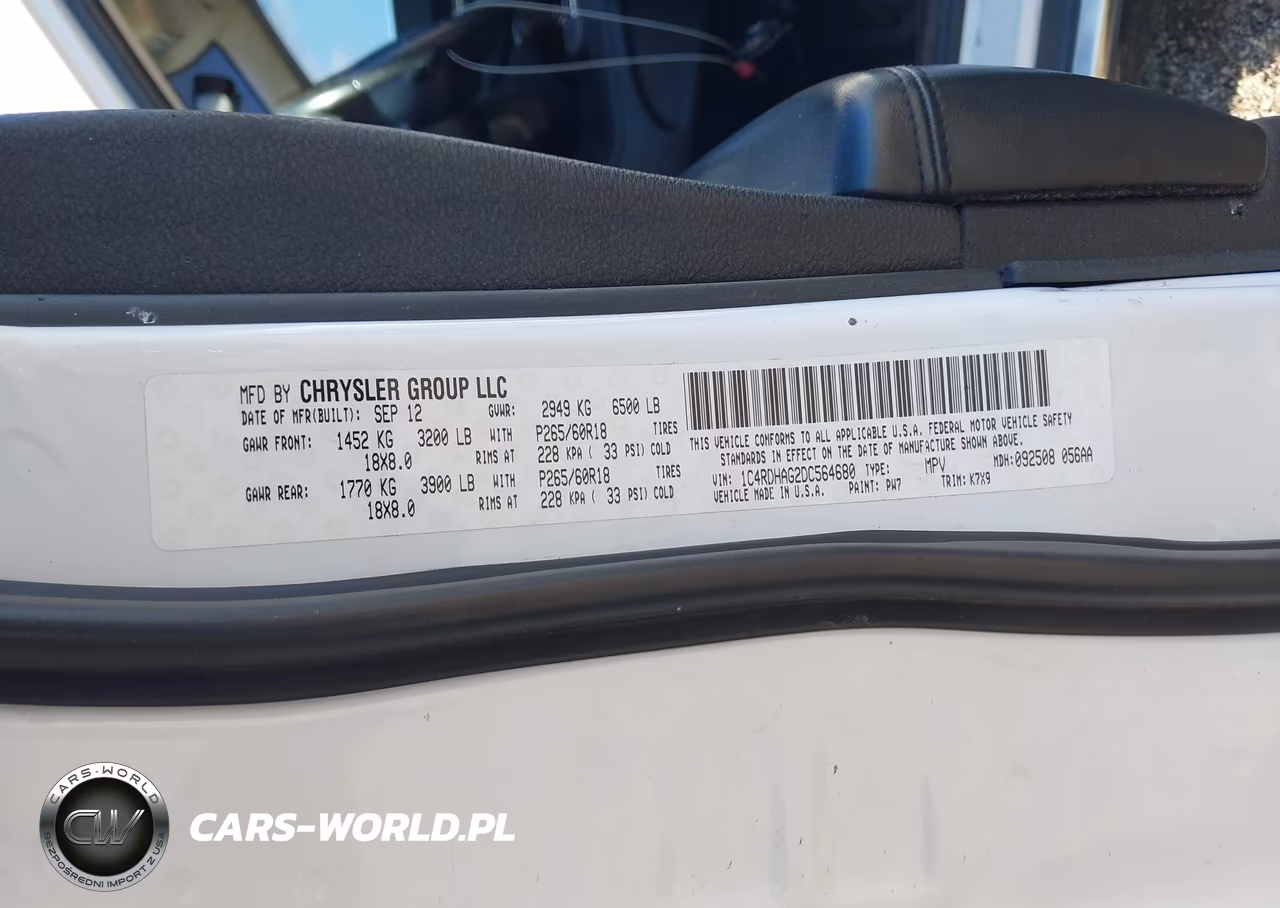 2013 Dodge Durango Sxt VIN:1C4RDHAG2DC564680 - 9