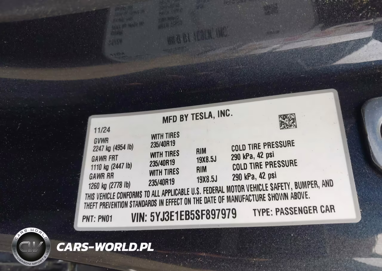 2025 Tesla Model 3 Long Range All-Wheel Drive VIN:5YJ3E1EB5SF897979 - 9