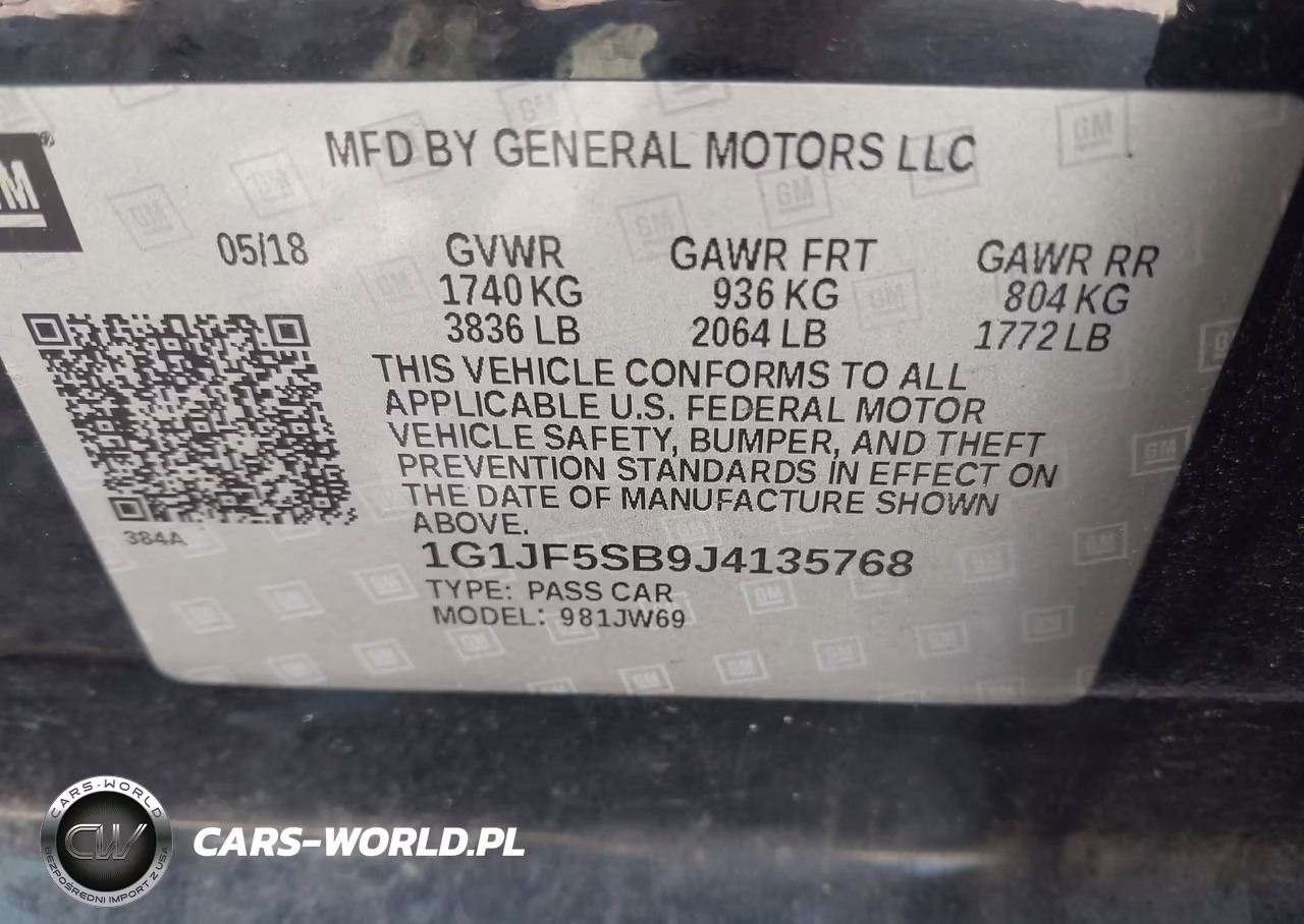 2018 Chevrolet Sonic Premier Auto VIN:1G1JF5SB9J4135768 - 9