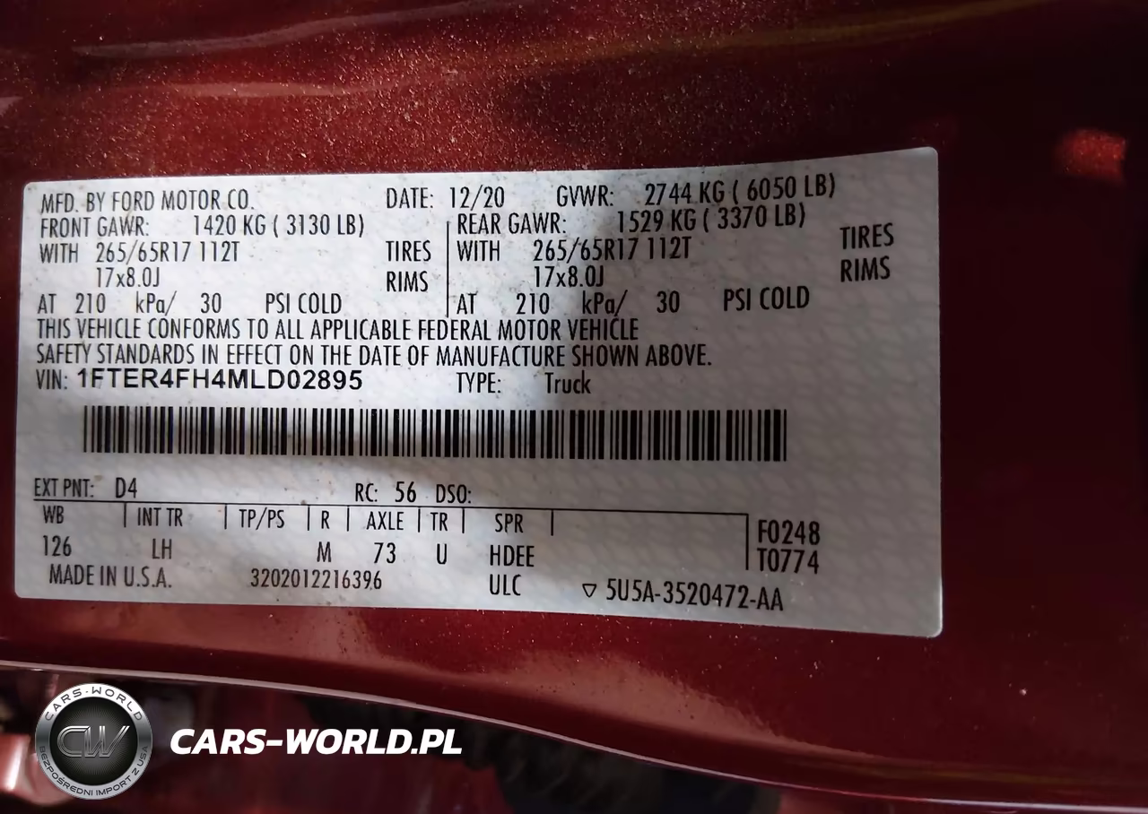 2021 Ford Ranger Xlt VIN:1FTER4FH4MLD02895 - 9