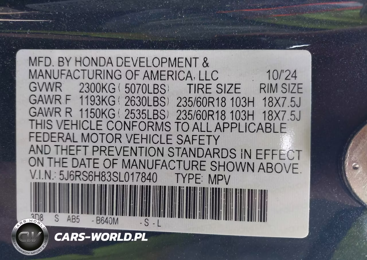 2025 Honda Cr-V Hybrid Sport-L VIN:5J6RS6H83SL017840 - 9