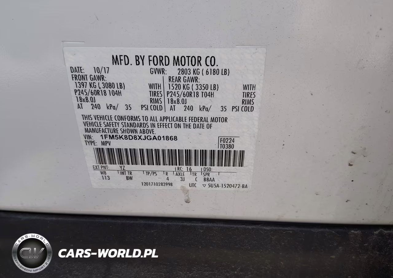 2018 Ford Explorer Xlt VIN:1FM5K8D8XJGA01868 - 9