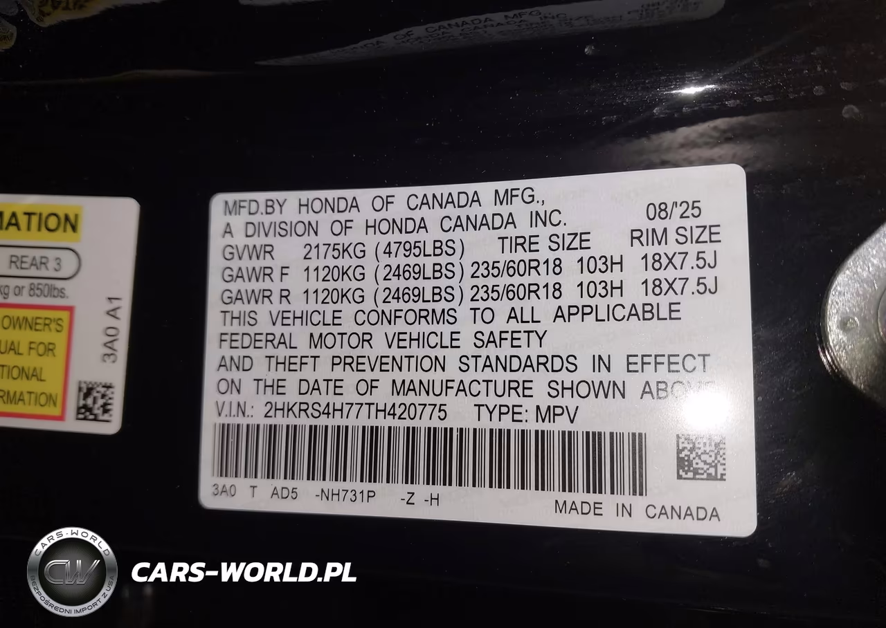 2026 Honda Cr-V Ex-L Awd VIN:2HKRS4H77TH420775 - 9
