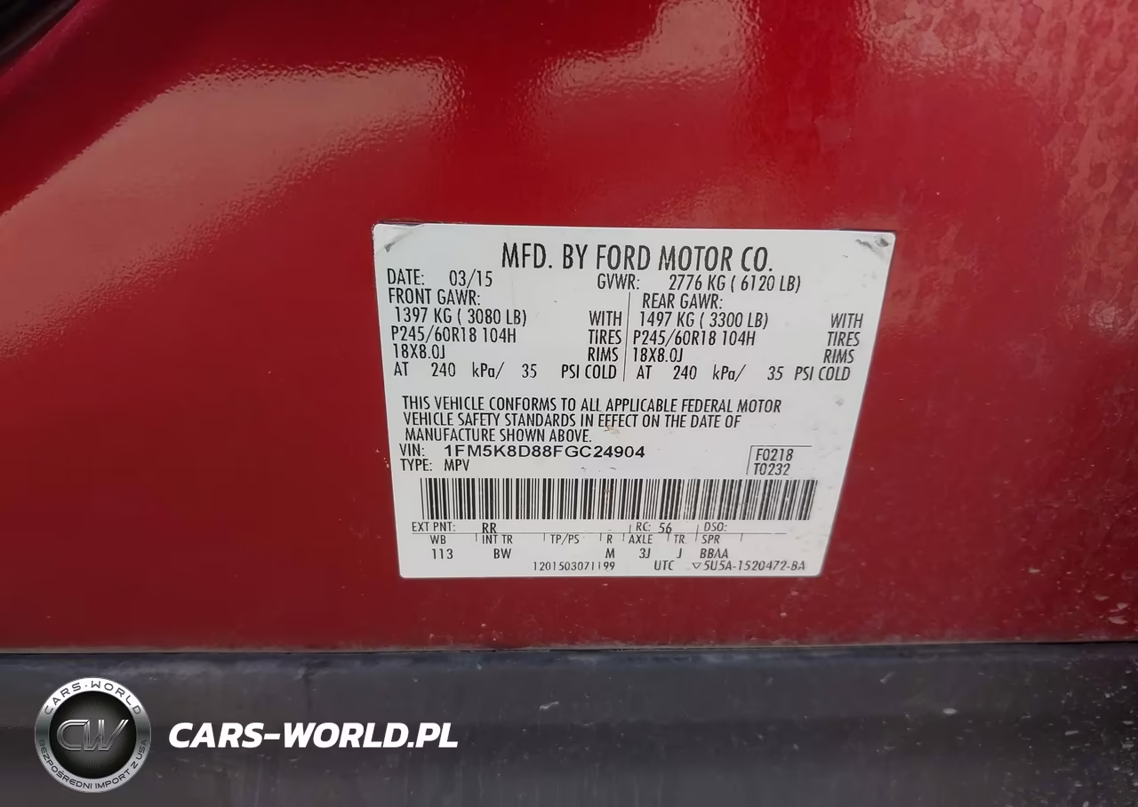 2015 Ford Explorer Xlt VIN:1FM5K8D88FGC24904 - 9