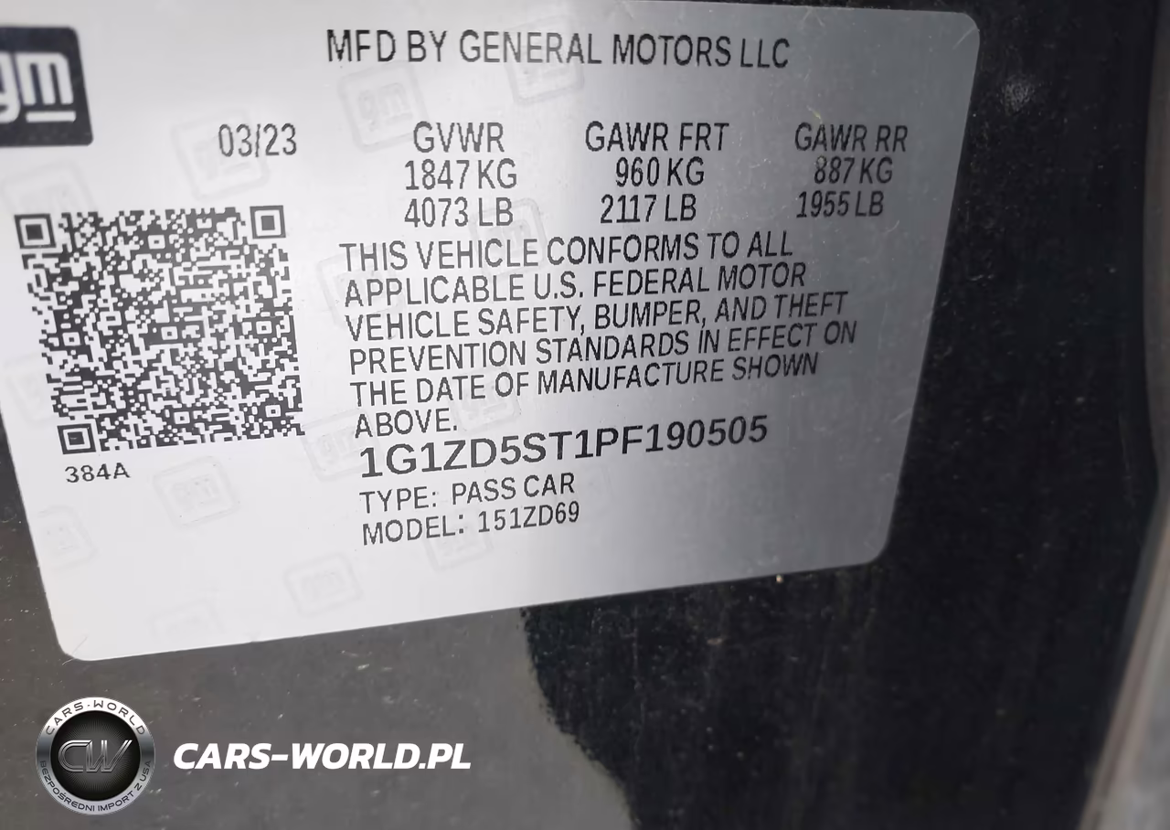 2023 Chevrolet Malibu Fwd 1Lt VIN:1G1ZD5ST1PF190505 - 9