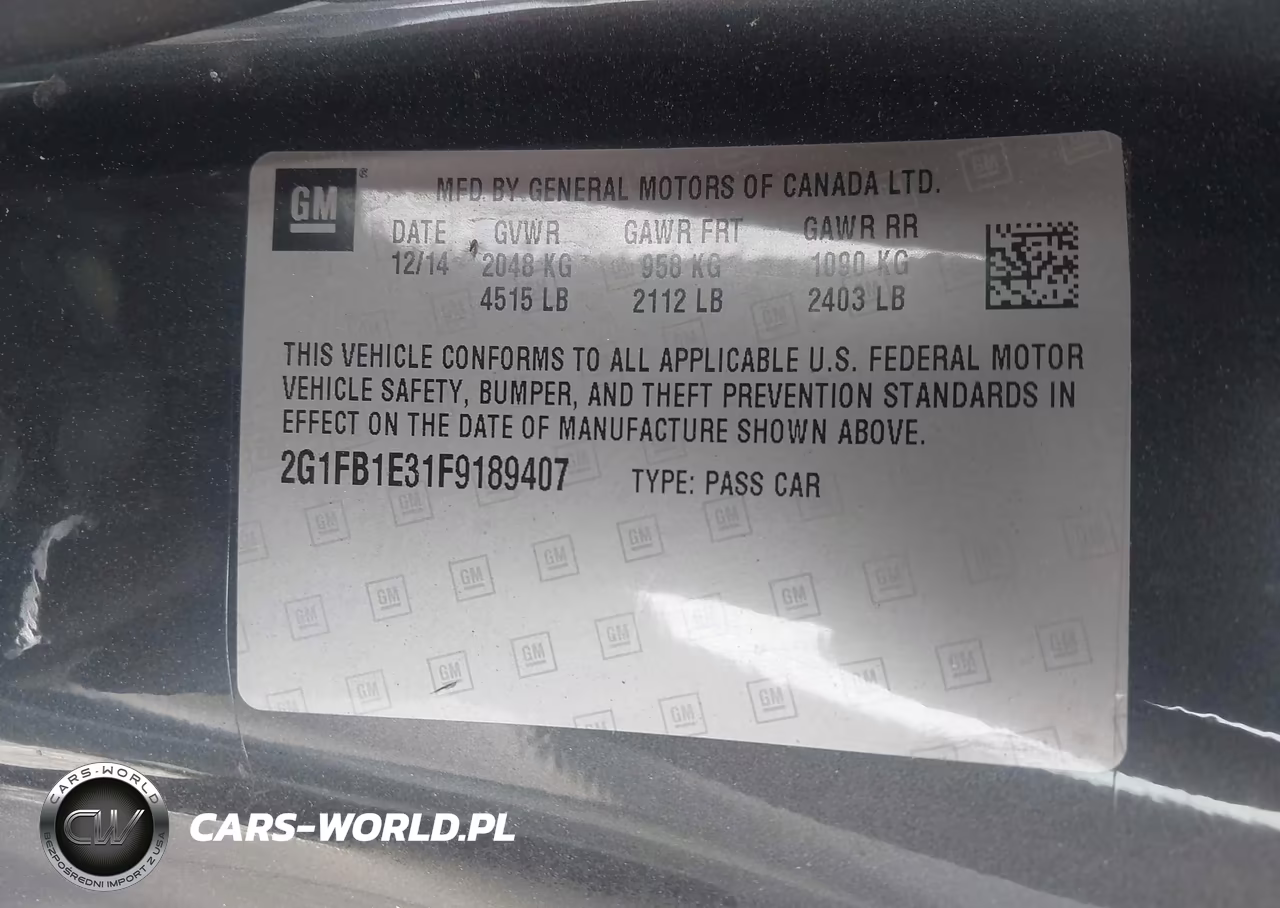 2015 Chevrolet Camaro 2Ls VIN:2G1FB1E31F9189407 - 9