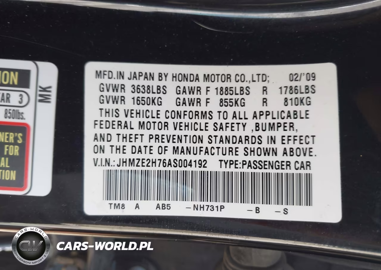 2010 Honda Insight Ex VIN:JHMZE2H76AS004192 - 9