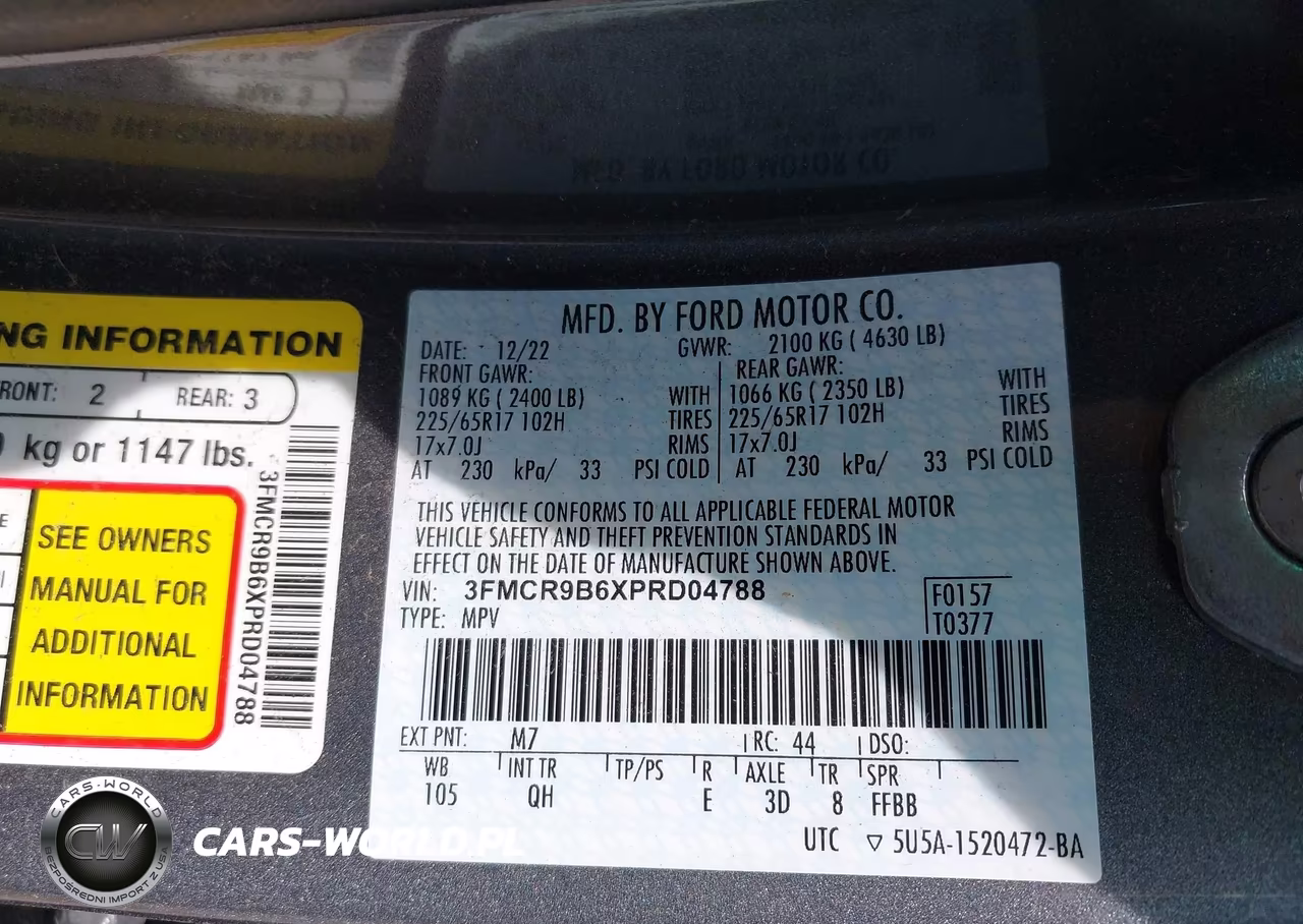 2023 Ford Bronco Sport Big Bend VIN:3FMCR9B6XPRD04788 - 9
