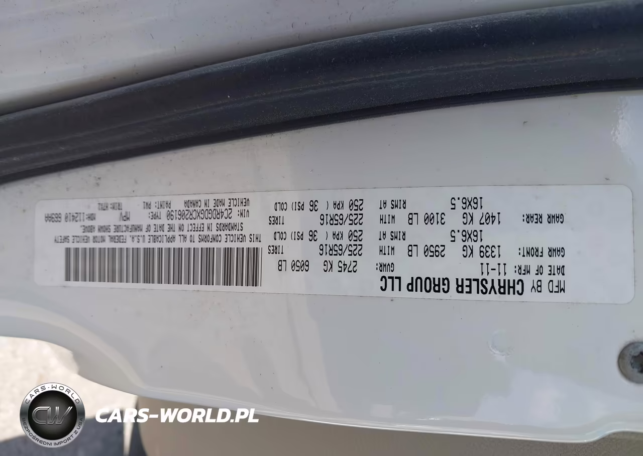 2012 Dodge Grand Caravan Crew VIN:2C4RDGDGXCR206190 - 9