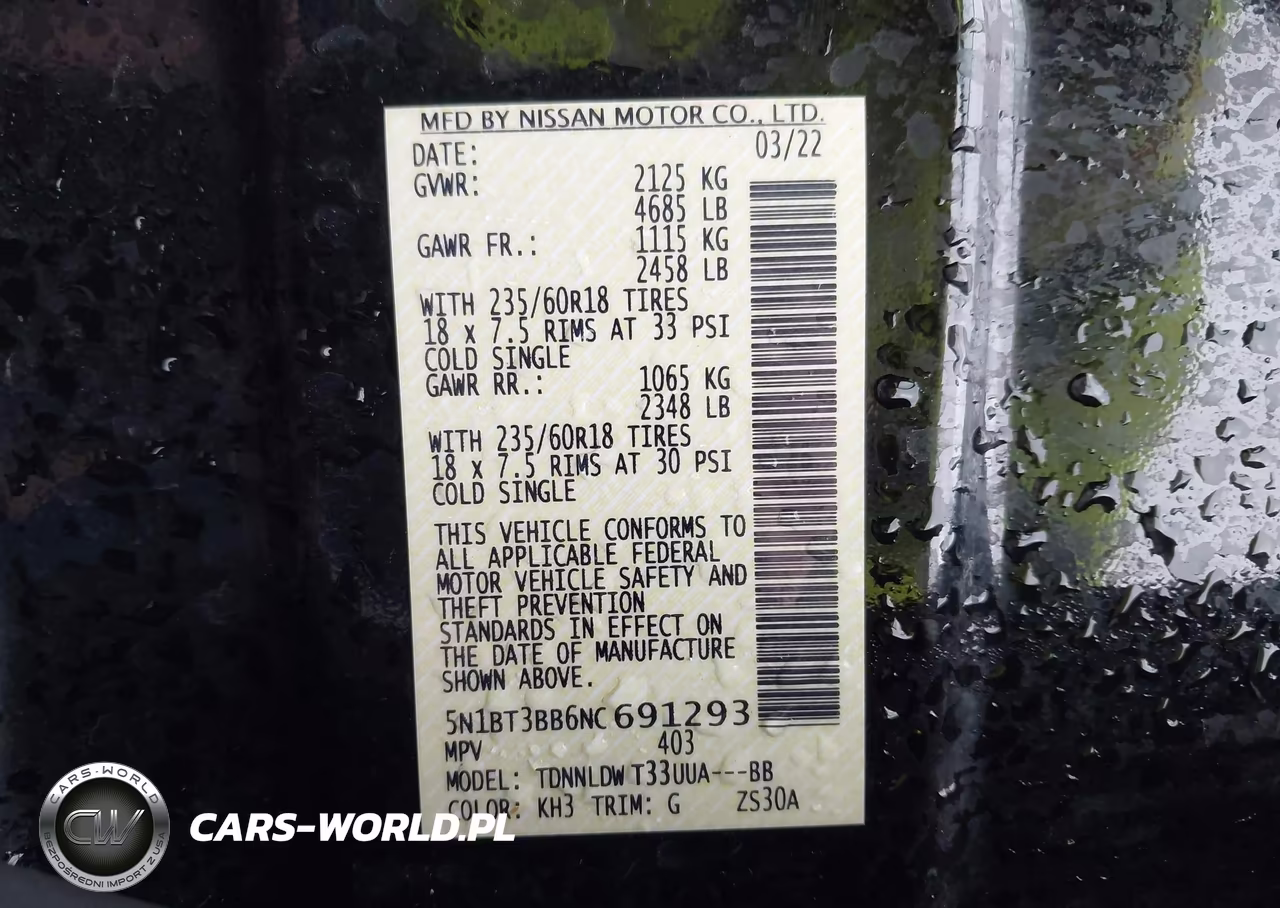 2022 Nissan Rogue Sv Intelligent Awd VIN:5N1BT3BB6NC691293 - 9