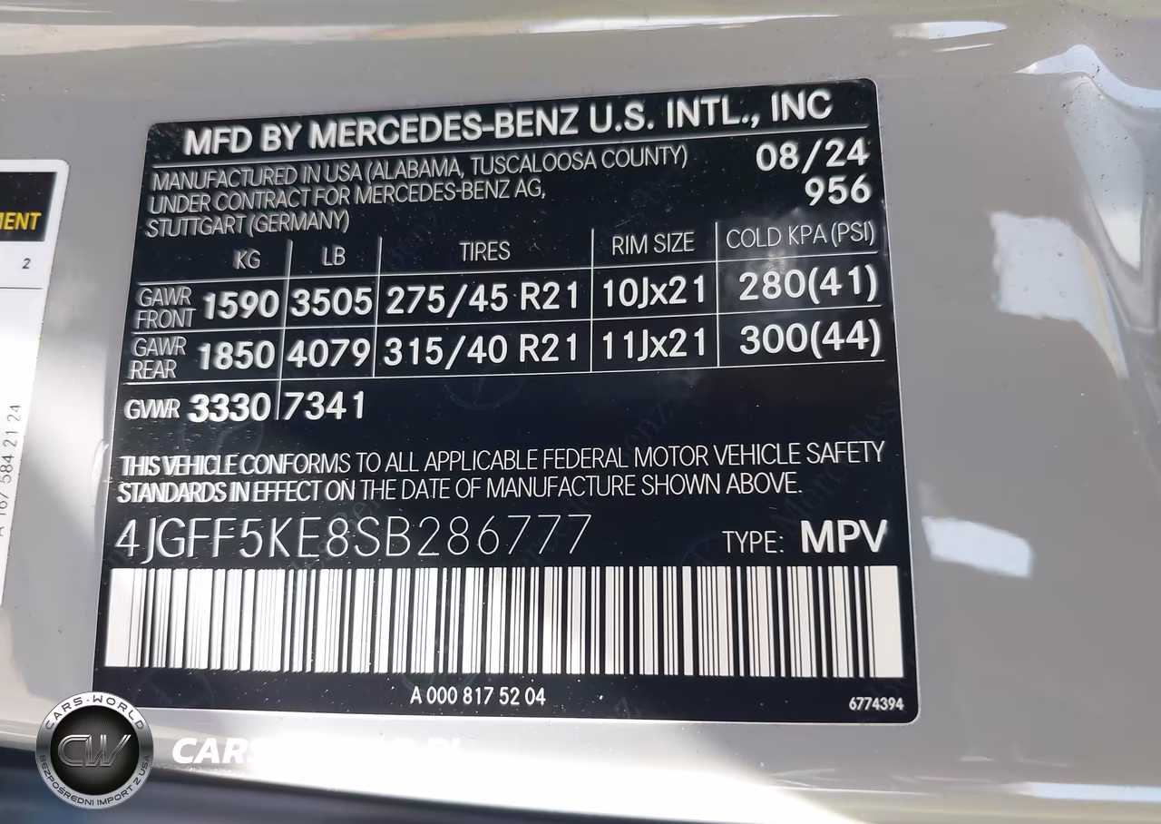 2025 Mercedes-Benz Gls 450 4Matic VIN:4JGFF5KE8SB286777 - 9