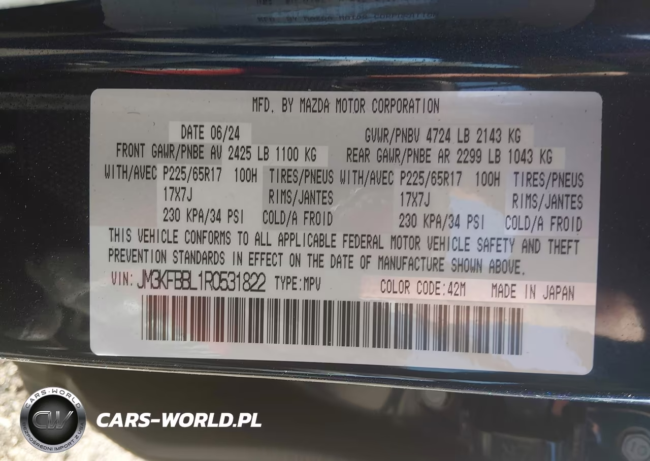 2024 Mazda Cx-5 2.5 S Select VIN:JM3KFBBL1R0531822 - 9