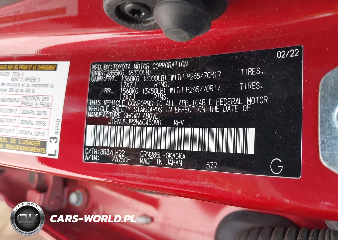 2022 Toyota 4Runner Sr5 Premium VIN:JTENU5JR2N6045090 - 9