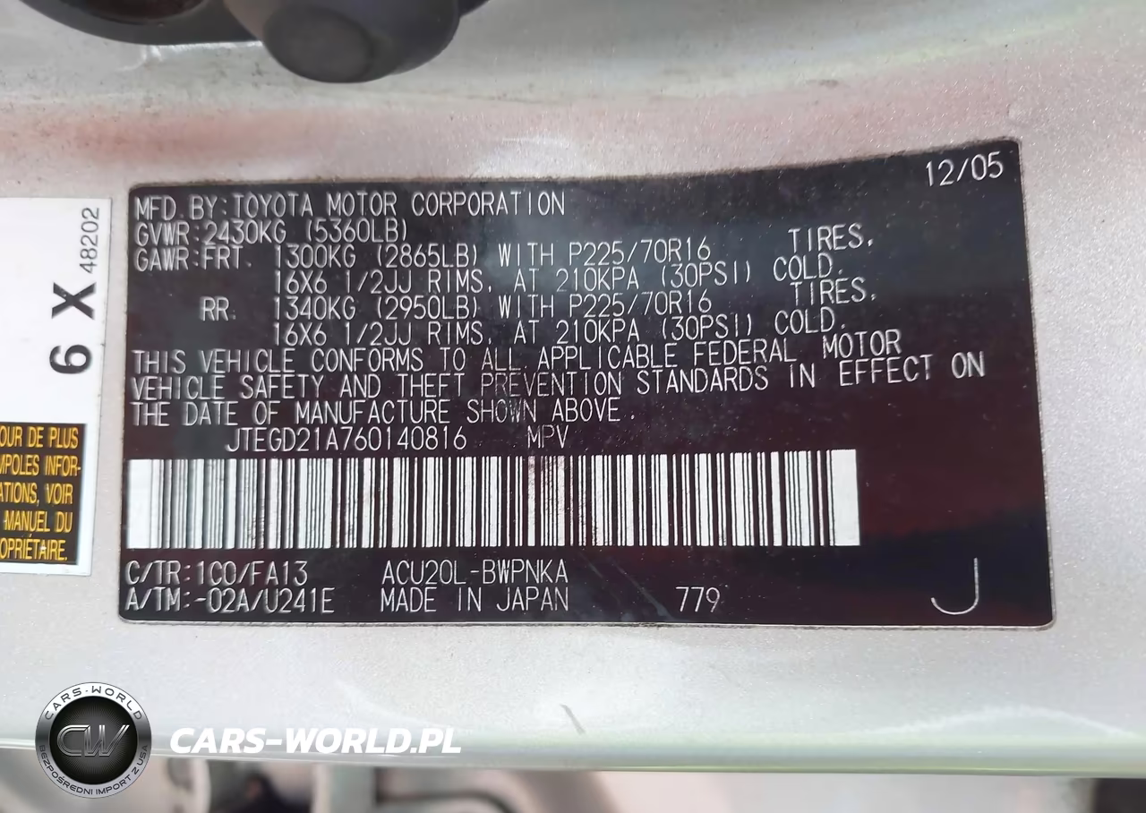 2006 Toyota Highlander VIN:JTEGD21A760140816 - 9