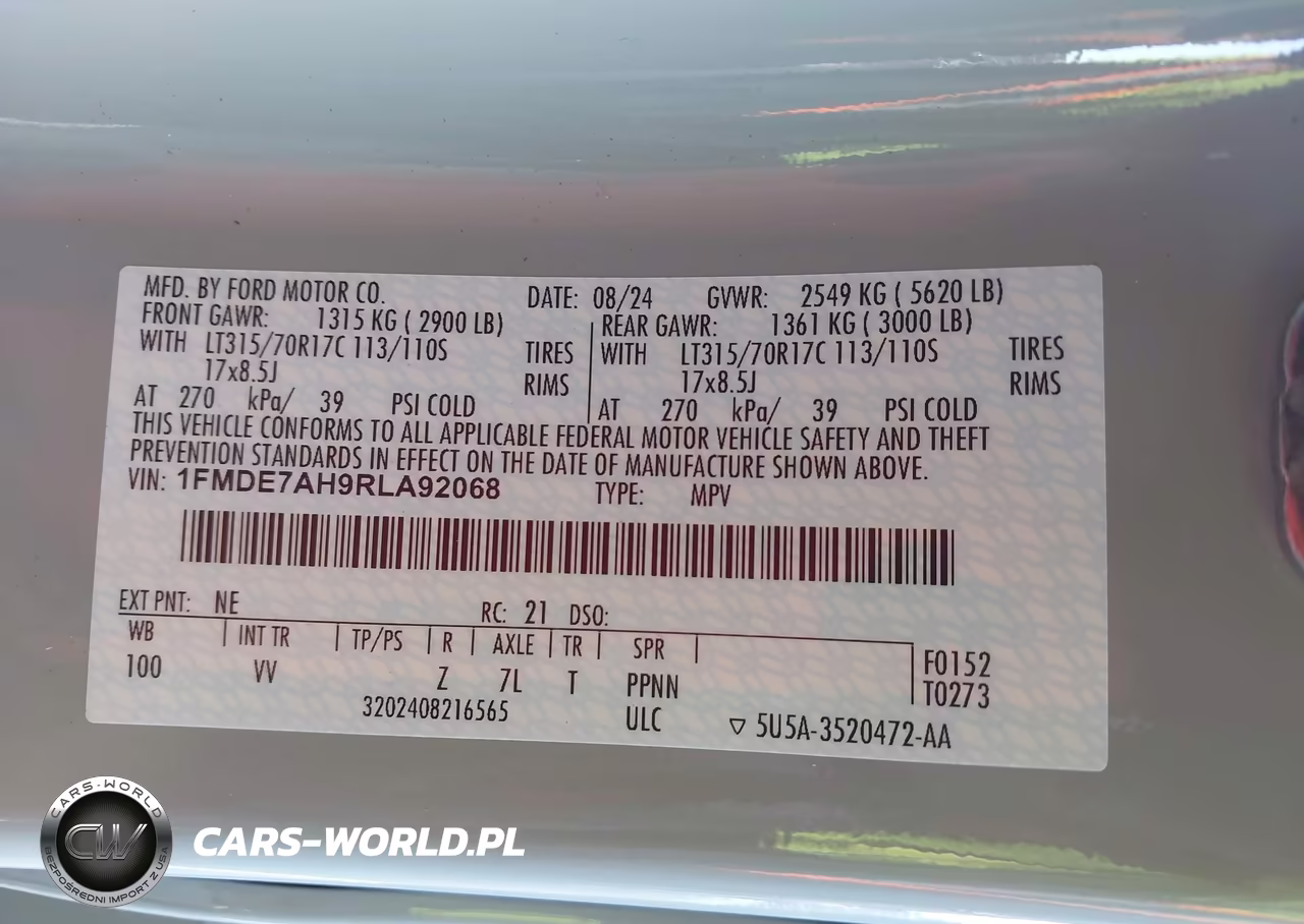 2024 Ford Bronco Big Bend VIN:1FMDE7AH9RLA92068 - 9