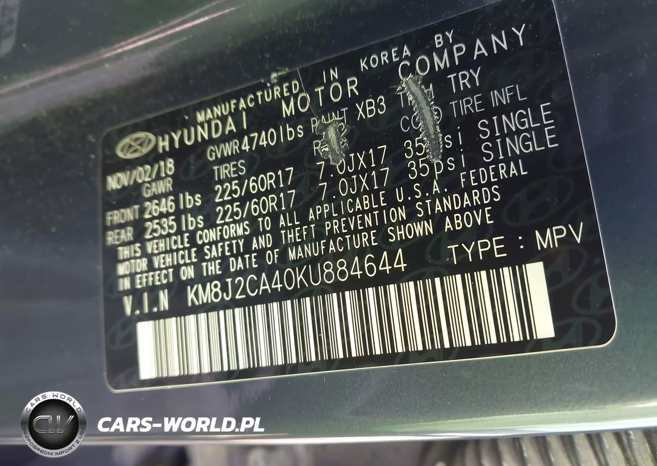 2019 Hyundai Tucson Se VIN:KM8J2CA40KU884644 - 9