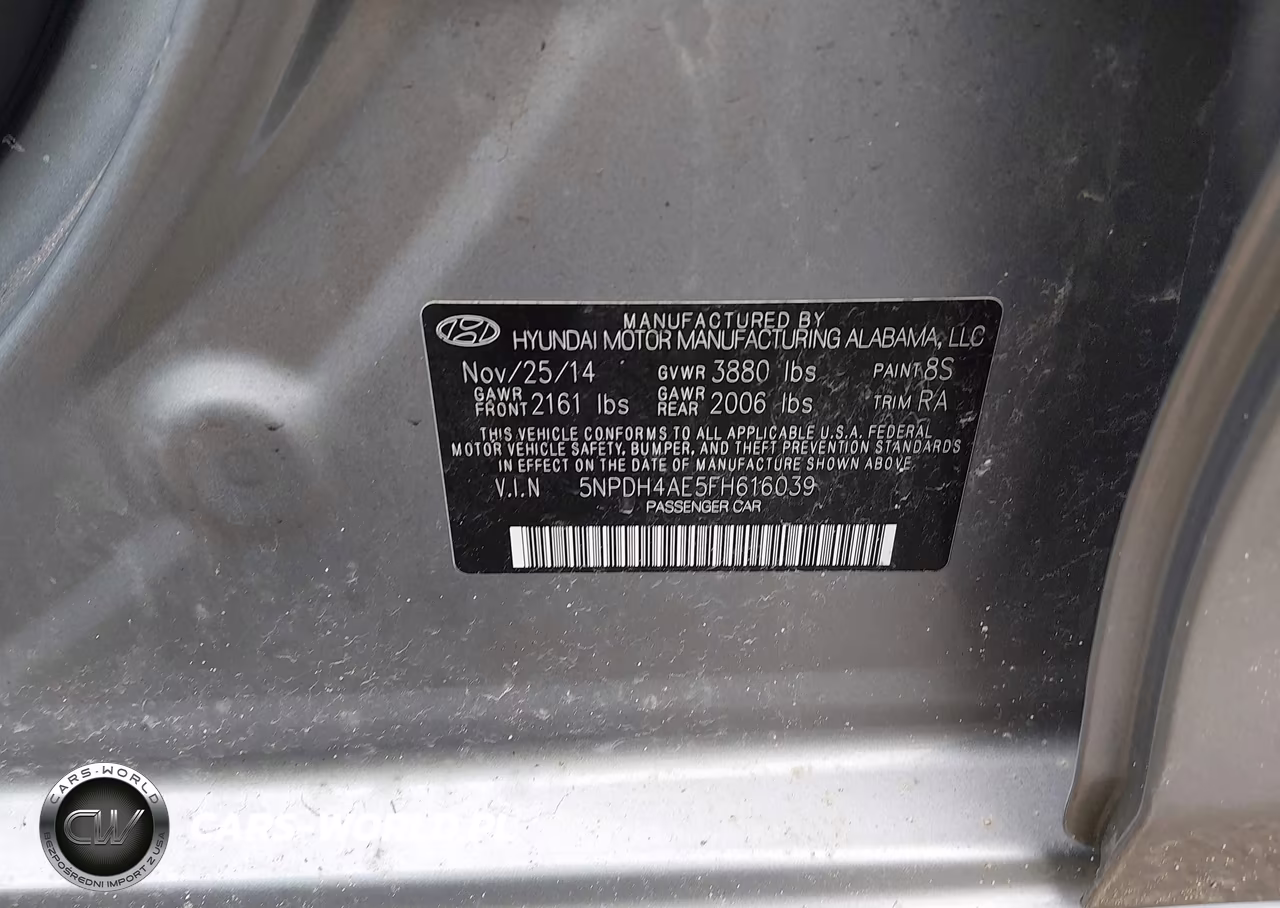 2015 Hyundai Elantra Limited VIN:5NPDH4AE5FH616039 - 9